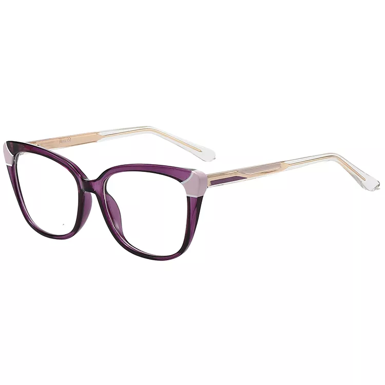 Occhiali da vista con asta in filo metallico colorato con motivo dritto Blade