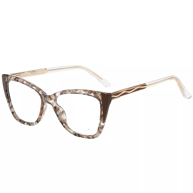 Wave-patterned colored Core Wire Temple TR90 Frames