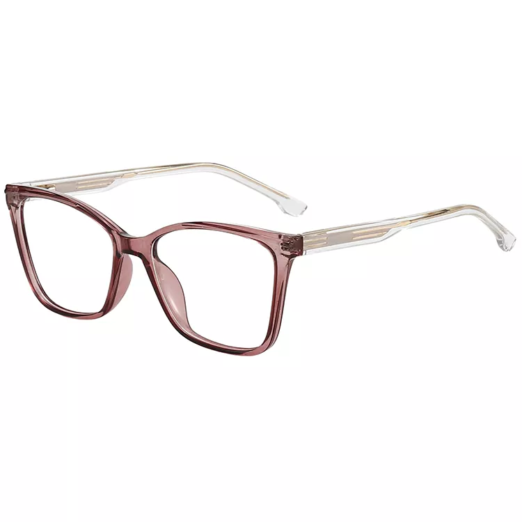 Occhiali da vista con asta in filo metallico colorato a righe orizzontali a gradini