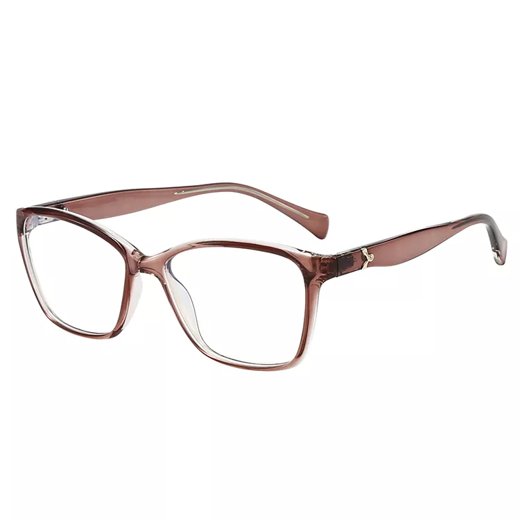 Occhiali eleganti trasparenti TR90 Cat Eye Wavy Temple