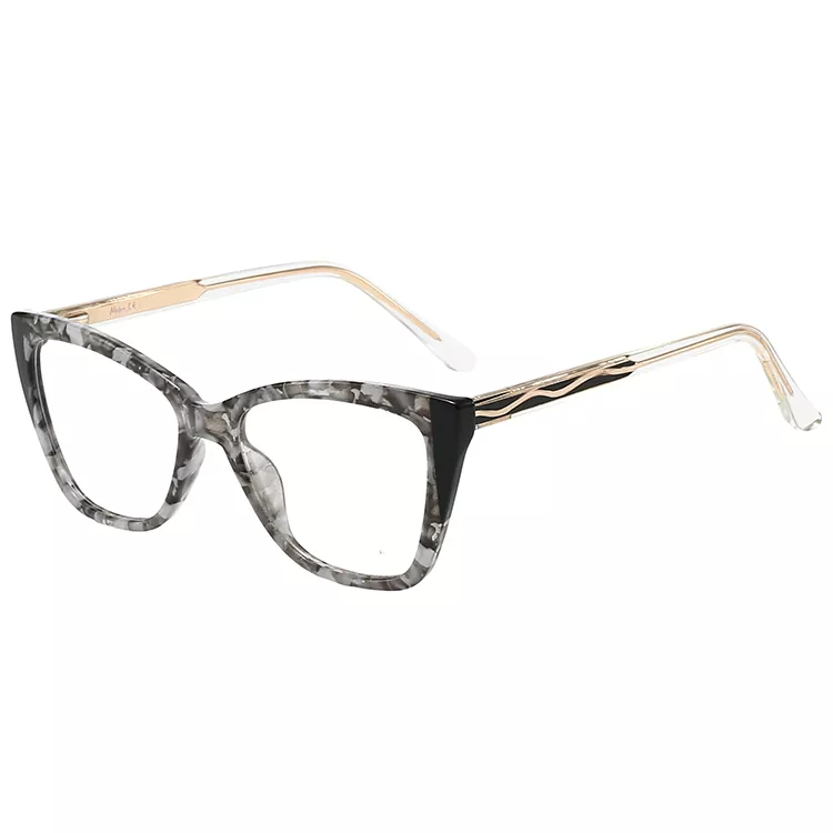 Montature TR90 con aste in filo metallico colorato con motivo ondulato
